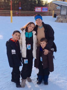 Take a moment to take a family picture at Ski Santa Fe.