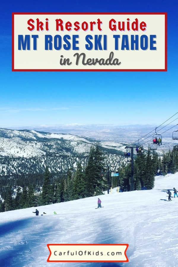 Mt. Rose Ski Tahoe offers lots of green trails for family skiers and snowboarders. Get the details on this Lake Tahoe resort on Nevada side. Get the details for family skiers like green runs and kids lessons. #FamilySki #LakeTahoe Mt Rose Ski Tahoe Resort Review | Best Ski Resorts for Lake Tahoe 