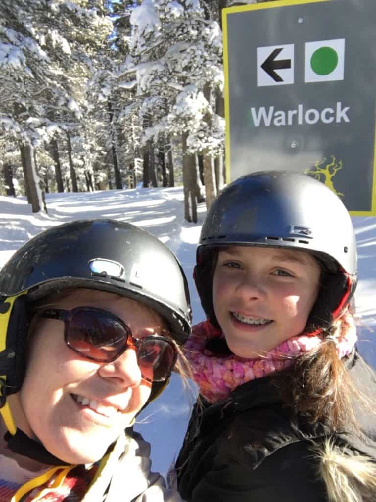 My 13-year-old loves the new green runs in the Enchanted Forest. Mt. Rose Ski Tahoe, carful of kids, family-friendly ski resorts