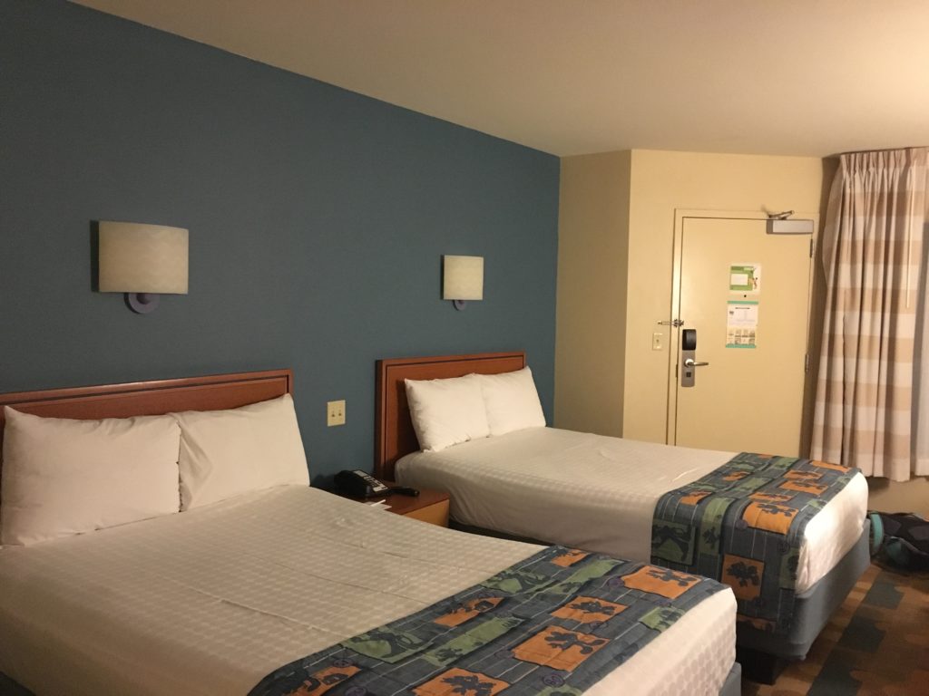 This is a basic room at Walt Disney World. If your family just needs a place to sleep, this might be the resort for you. resort review, Pop Century Resort, 
