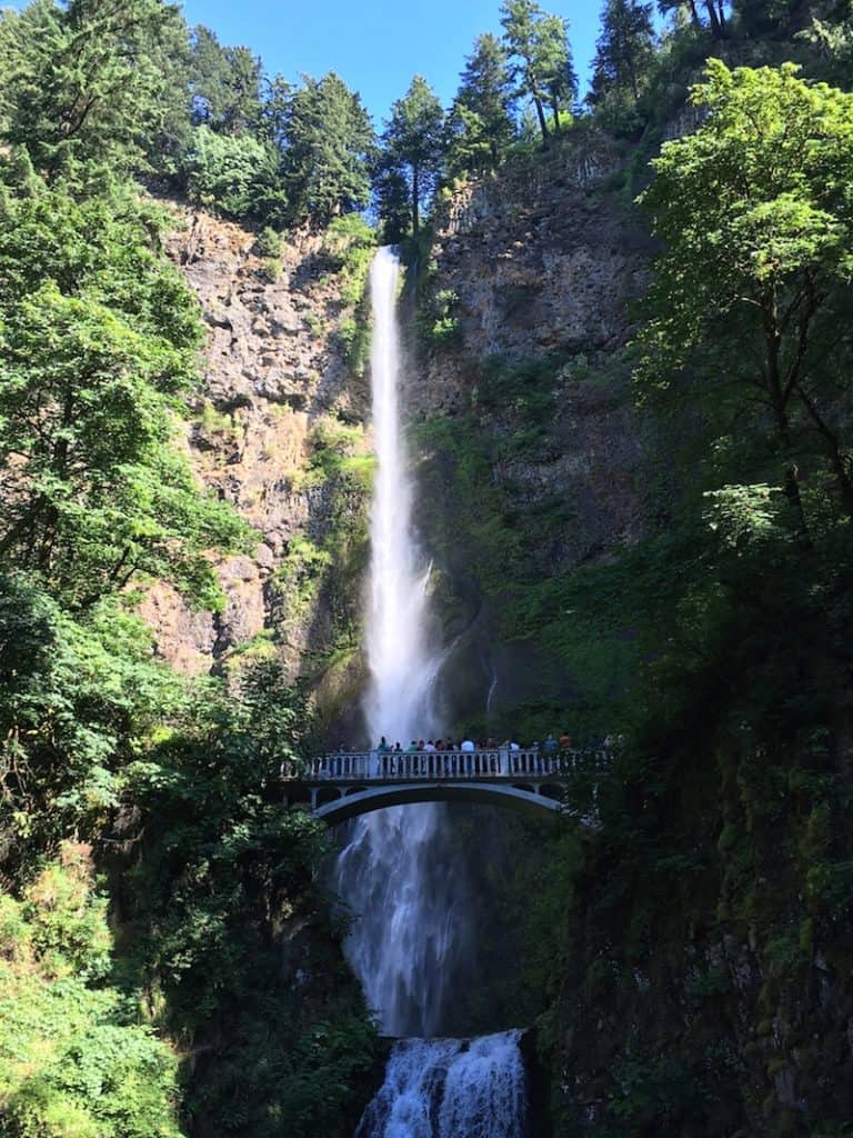 Visit Multnomah Falls when you explore the Columbia River Gorge with kids.