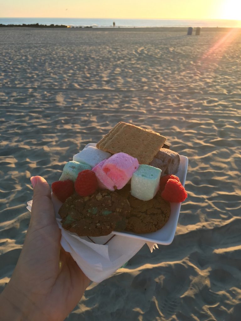 S'mores on the beach. Where to go in San Diego with kids. 