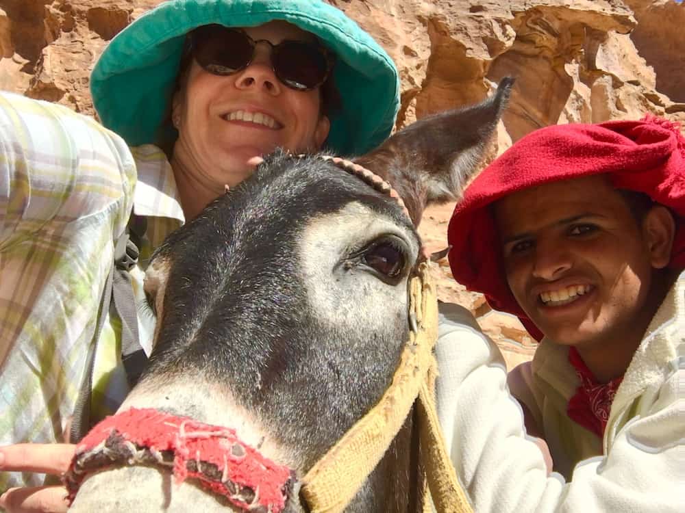 Ride a donkey. What to do in Jordan with kids. 