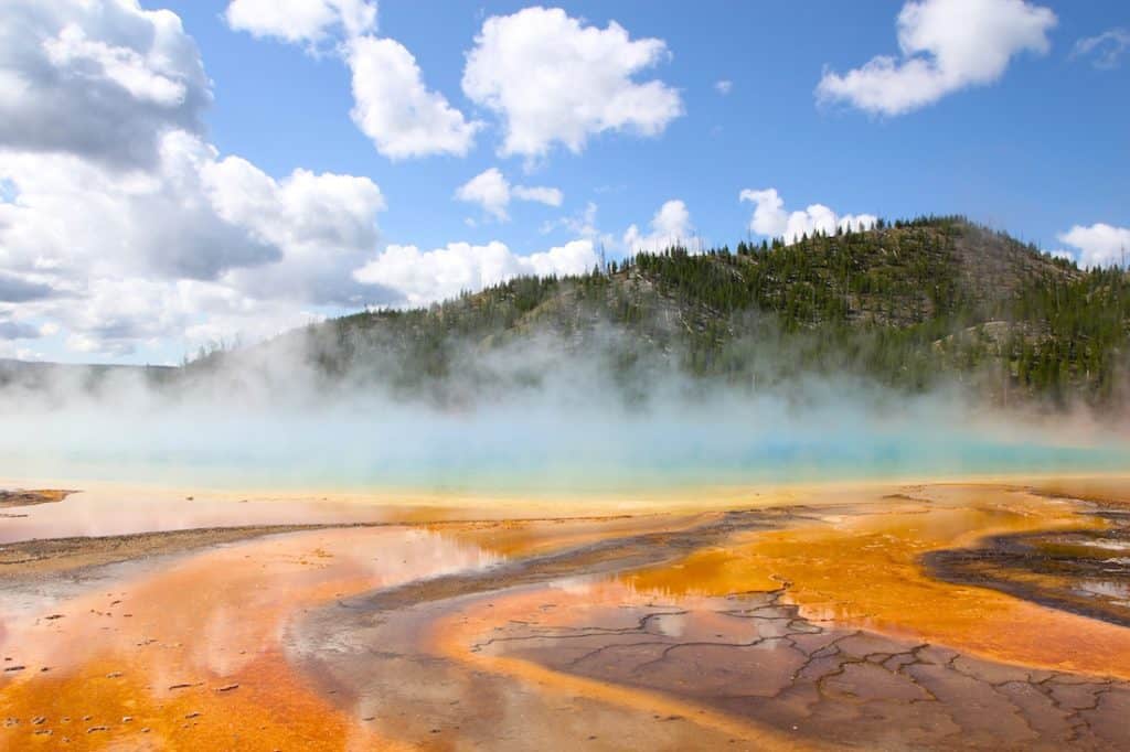 Grand Prismatic. What to see in Yellowstone National Park with kids.