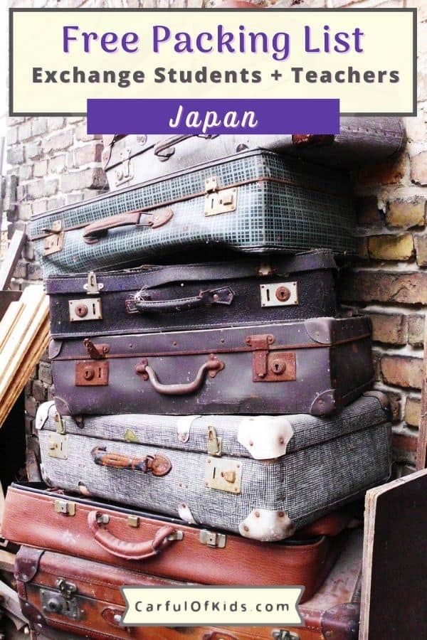 If you're headed to Japan as an exchange student or a teacher, here's the packing list for you. Got everything you need for a year aboard. #PackingList #travel #Japan 