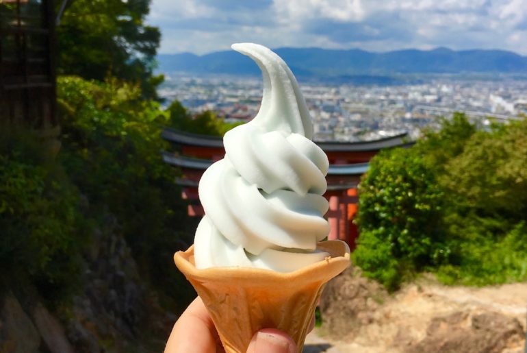 Ramune ice cream cone. Japanese snacks you have to try.