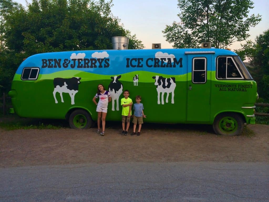 Ben and Jerry's Ice Cream. What to do with kids in Waterbury Vermont 