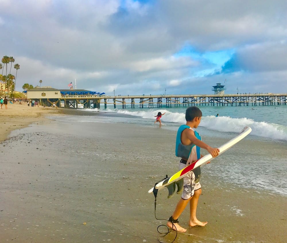 San Clemente Beach. Best California beaches for families. 
