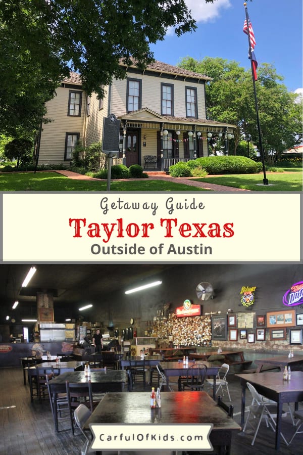 Located outside of Austin, Texas, Taylor is a popular day trip for those in Central Texas. It's the home to noteable BBQ joint along with locally owned boutiques and unique shopping in its historic downtown area. Day Trips around Austin | Top BBQ Joints in Texas #Taylor