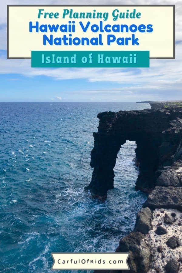 Learn about volcanoes on the Big Island of Hawaii. See two volcanoes,several craters, a sea arch and many other things while exploring Hawaii Volcanoes National Park. Find out what do in the park, where to eat in Hawaii Volcanoes National Park and where to stay on the big island. Learn about the birds and plants of the Big Island as well. #nationalparks #Hawaii 