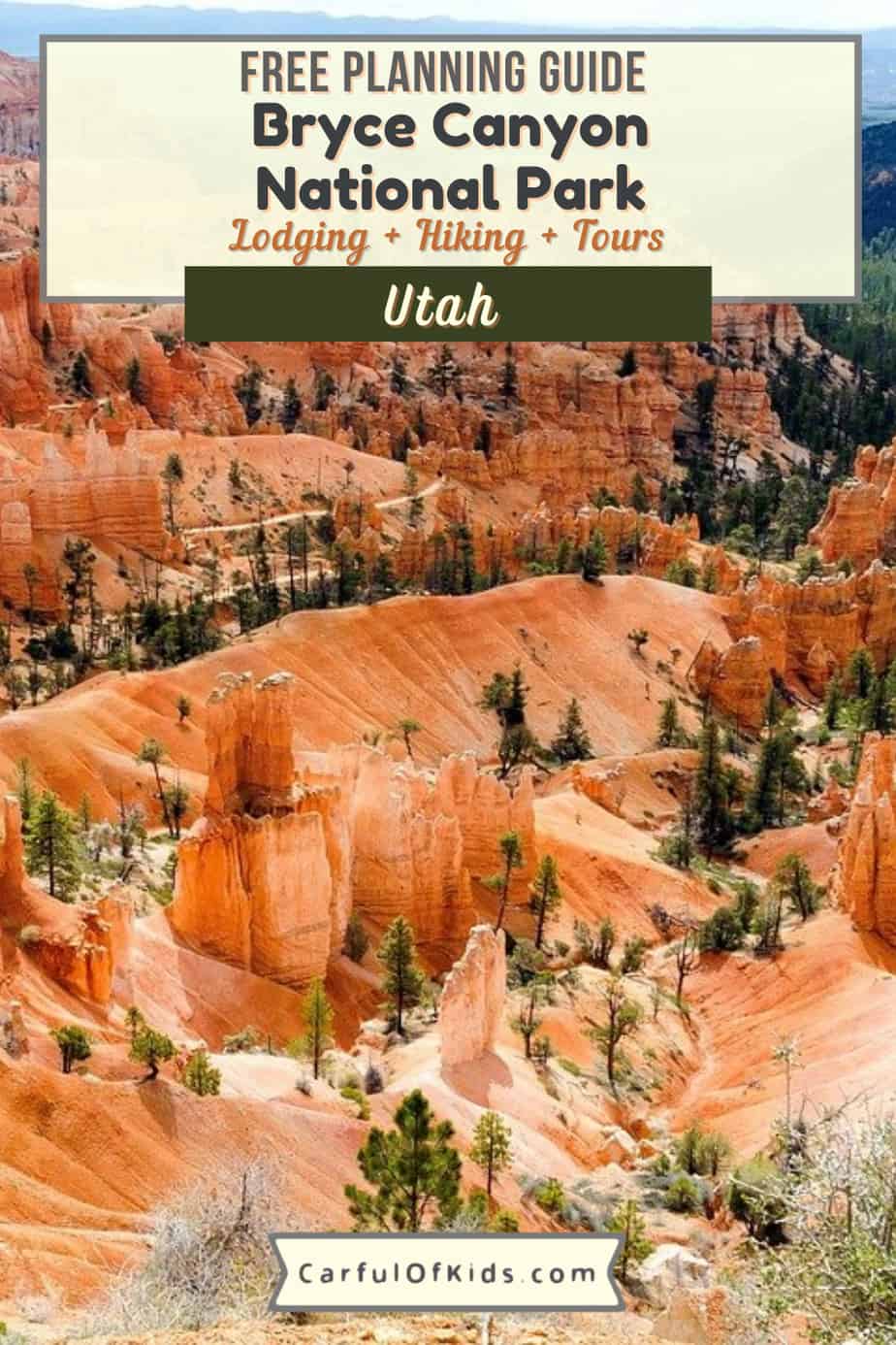 Part of Utah's Mighty Five, Bryce Canyon National Park is just down the highway from Zion National Park. With its pink spires, add it to your Utah Road Trip. Use this National Park guide to help plan your next trip. Find out Where to stay, Where to hike and other activities like horseback riding. Where to go in Utah | The National Parks of Utah | Cabins in Bryce Canyon | What do to in Bryce Canyon #NationalParks #Utah 