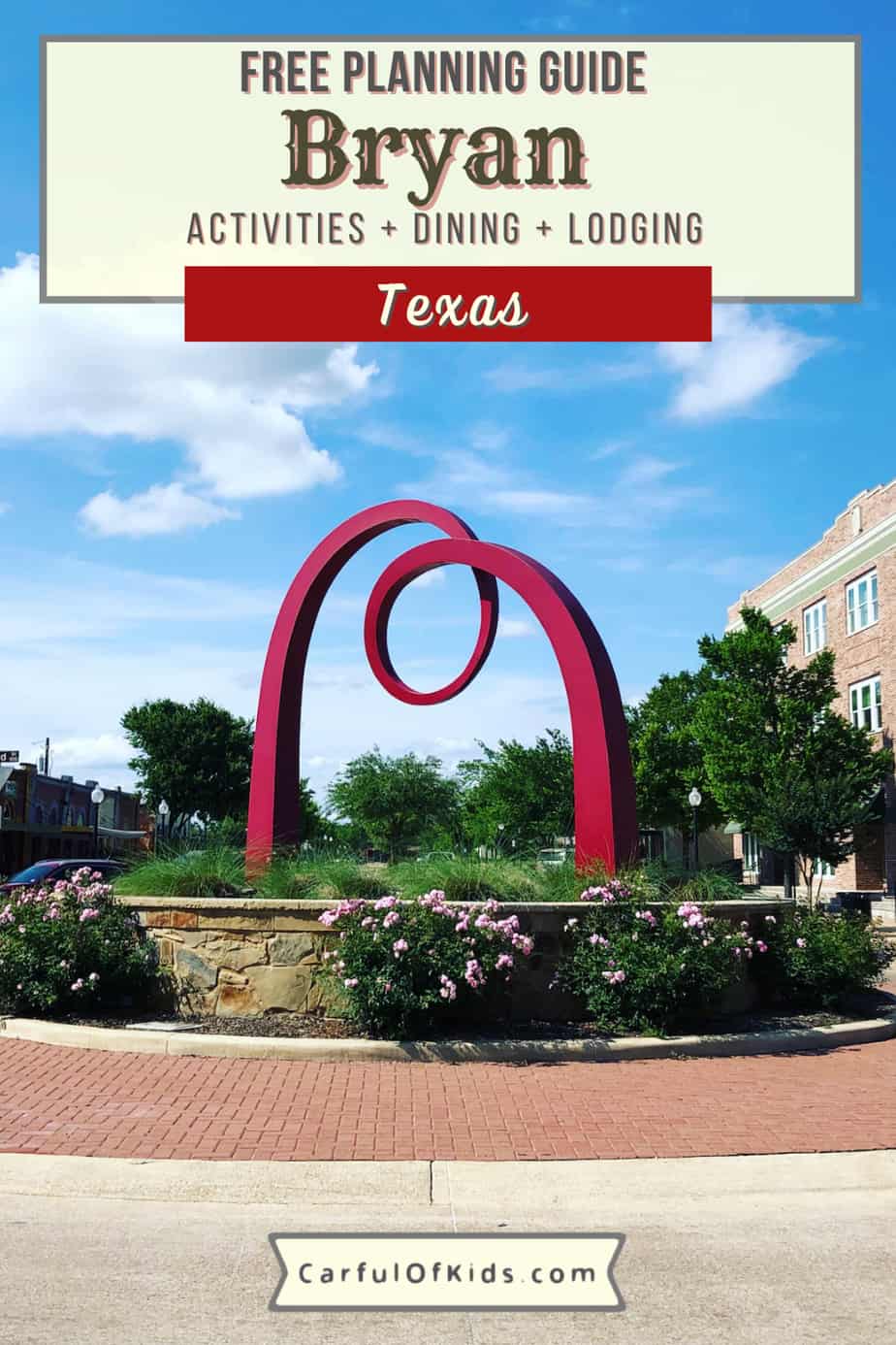 Located in the Brazos Valley in-between Houston and Dallas, Bryan, Texas, is a quick family friendly getaway with several museums, parks, a wildlife safari and lots of dining and a top-rated hotel. What to do in Bryan Texas | Where to Stay in Bryan Texas | Museums in Bryan Texas | Where to eat in Bryan with kids #Texas #Aggieland