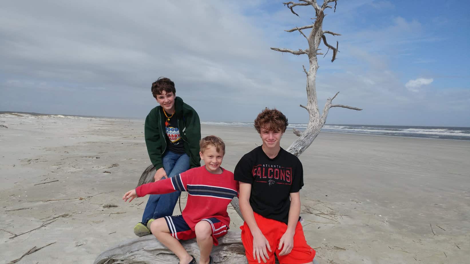 boys at the Cumberland Island beach