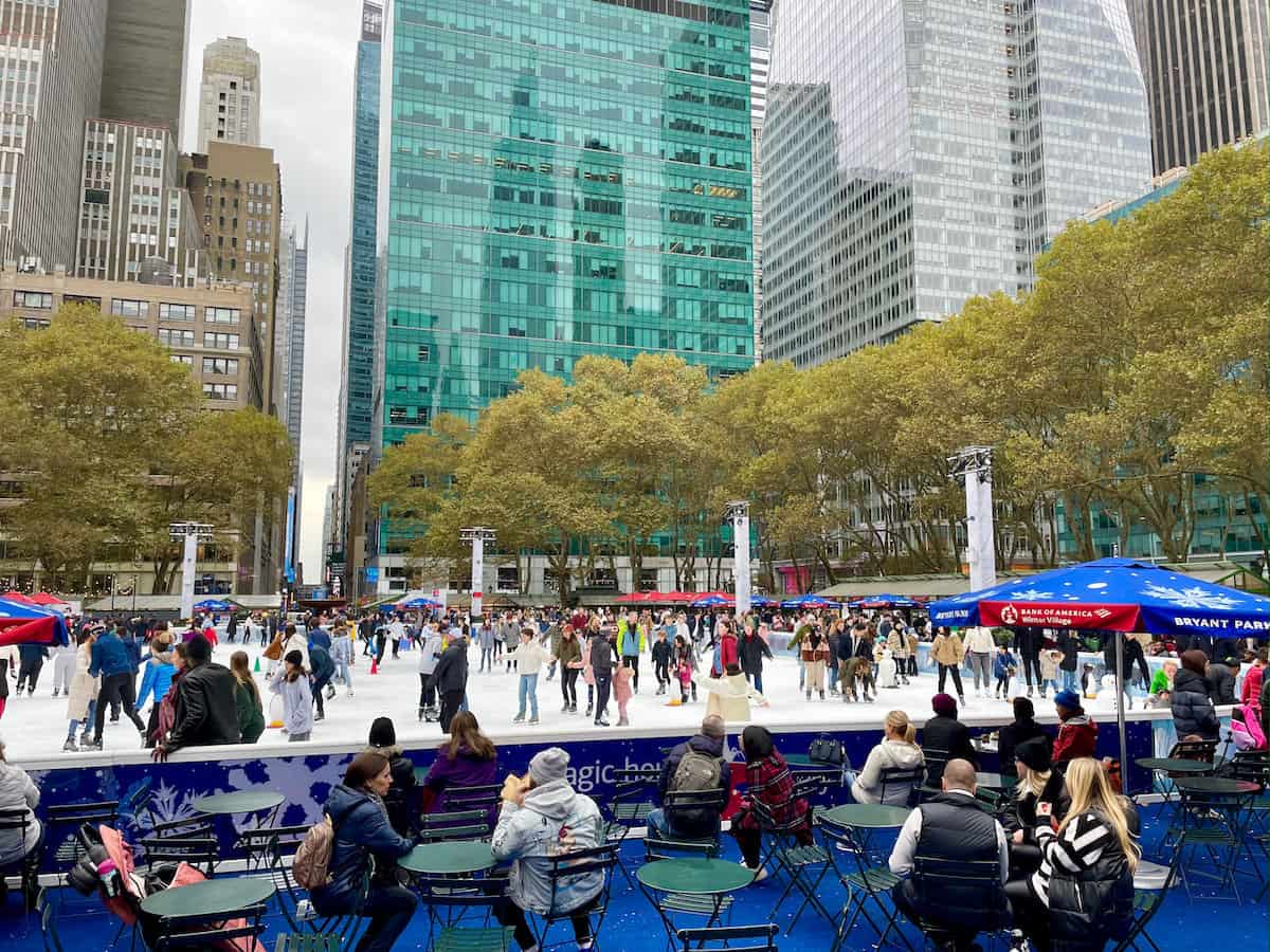 ice rink at Bryant Park