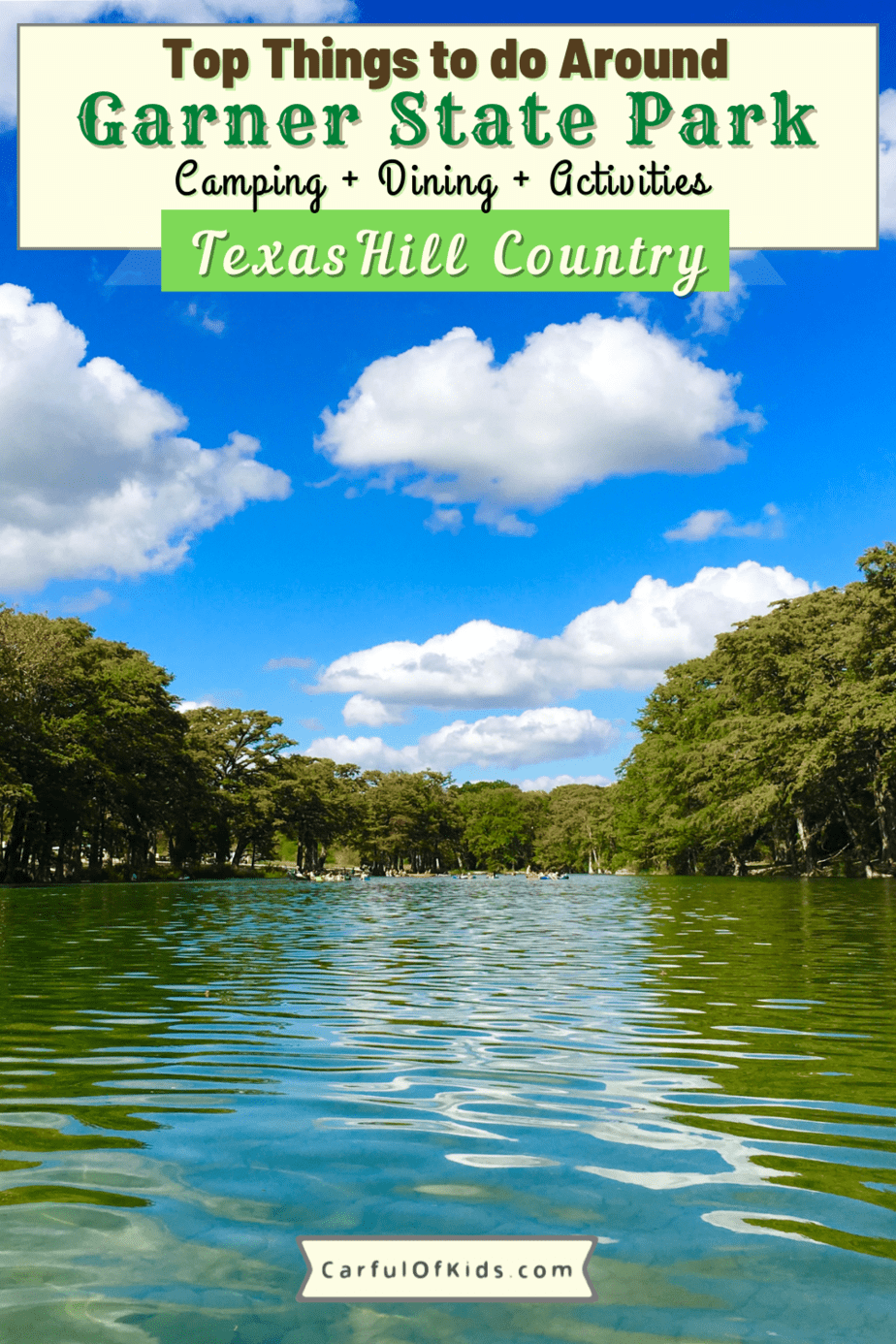 Located in the western edge of the Texas Hill Country, Garner State Park is an iconic state park and the most popular state park in Texas. During your stay, enjoy the cool water of the Frio River or a hike up Old Baldy. Got all the details for Garner State Park along with neighboring Concan, like where to eat and where to stay along with live music and outdoor activities. Plan a trip to see why it's been a favorite for generatons. Most Popular State Park in Texas | Best of Texas | Top River Floats in Texas | Where to go in the Texas Hill Country #Garner #Texas