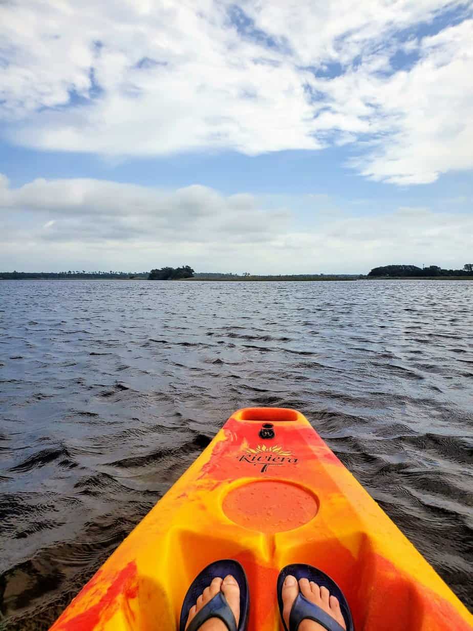 kayak on Lake Shelby in Gulf State Park 