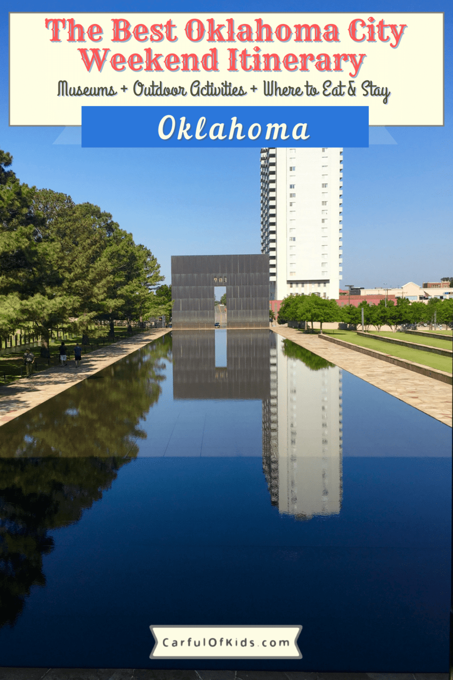 Head to Oklahoma City in Central Oklahoma for a weekend getaway with a focus on sports and outdoors along with the arts scene in OKC. See a ball game. Tour a Cowboy Museum. Reflect at the Memorial. Find where to stay in OKC and where to find the best steaks in Oklahoma City. #OKC #OklahomaCity 