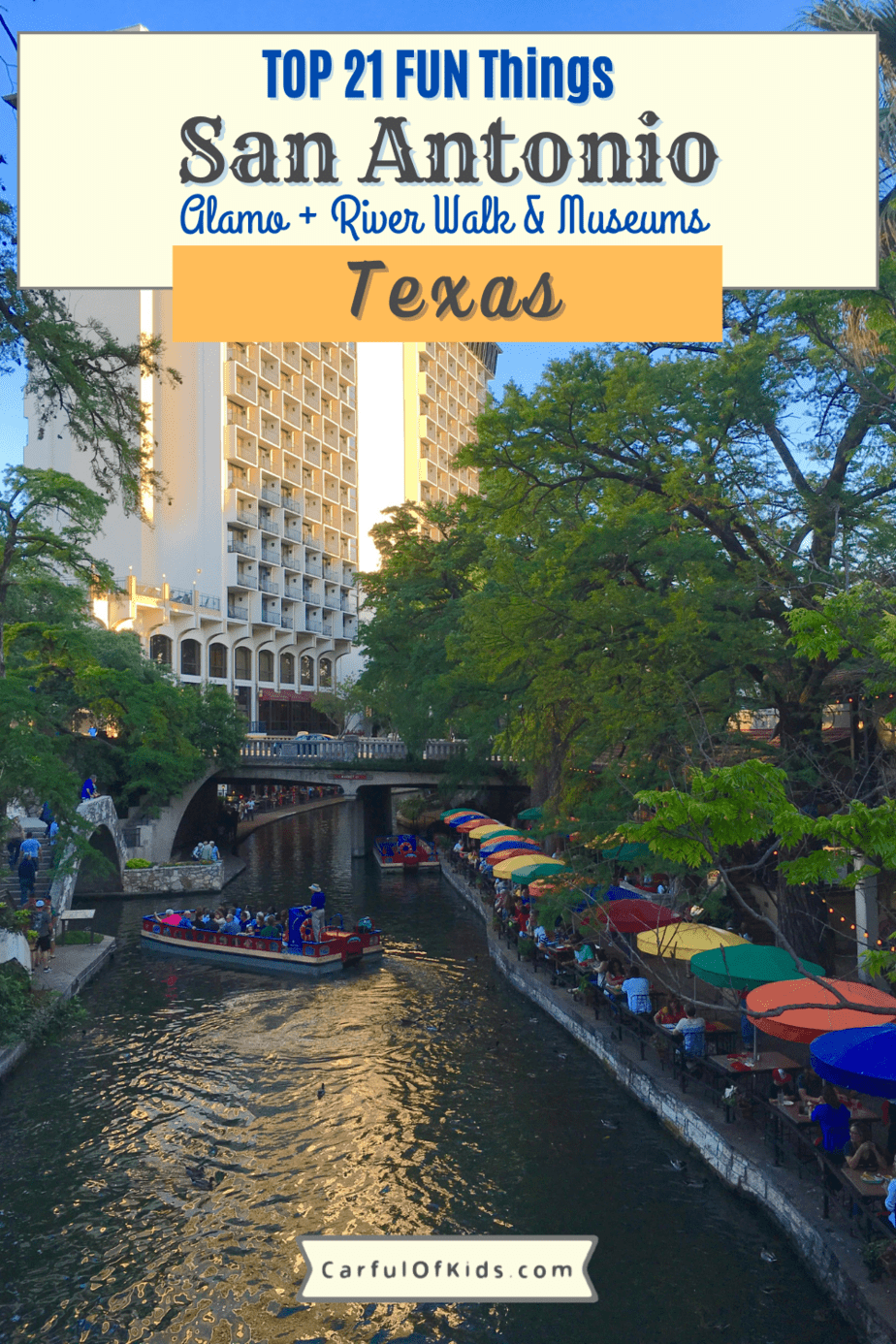 Located in South Texas, San Antonio is the top destinationa in Texas with the Alamo, the River Walk and lots of top activities and attractions for kids. Here the top 21 things to do in San Antonio Texas with kids. #SanAntonio What to do in San Antonio with kids | Where to Stay in San Antonio with kids