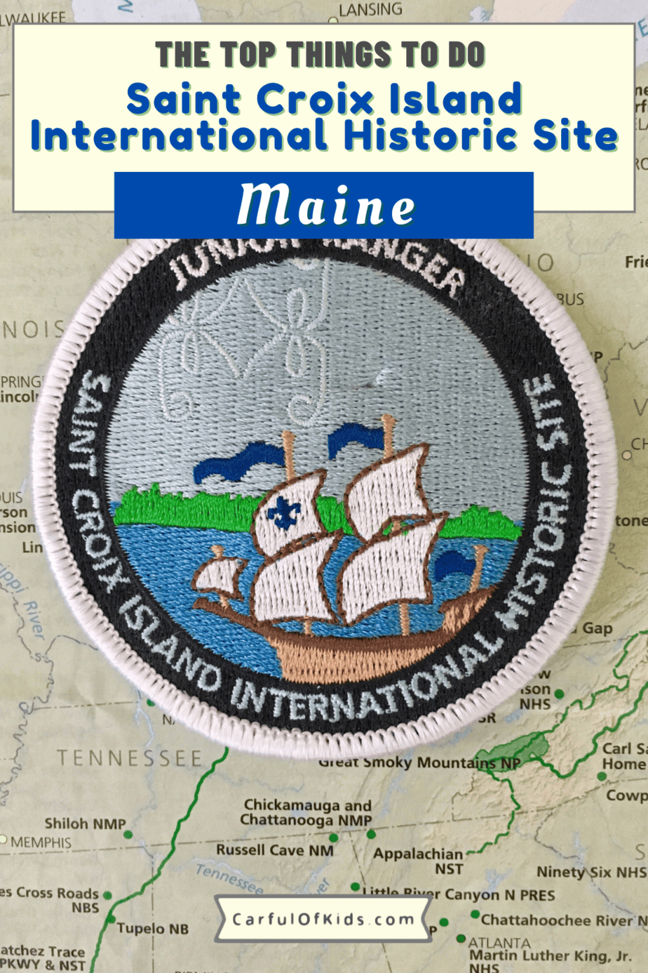 Kids love adventure. So learn about the North American Explorers at the First French Colony in North America at the Saint Croix Island International Historic Site while exploring Maine along the Canadian border. #NPS #NationalPark #Maine National Parks in Maine 