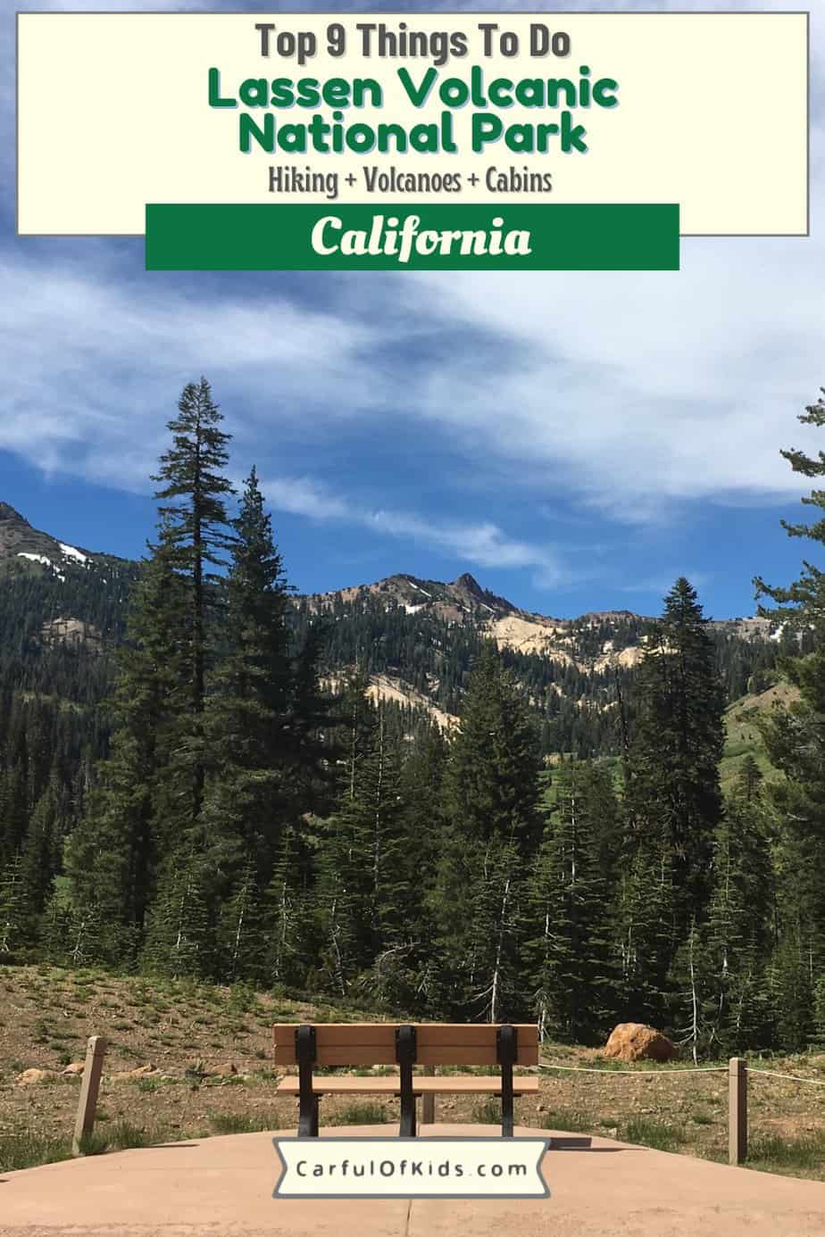 Looking for a National Park in California big on scenery and lean on crowds? Try Lassen Volcanic National Park to learn about volcanoes, hike, see the stars and camp in cabin. All the details you need in this handy guide. Where to go in California for a weekend away | Best National Parks in California | Less Crowded National Parks in California #California #NationalParks