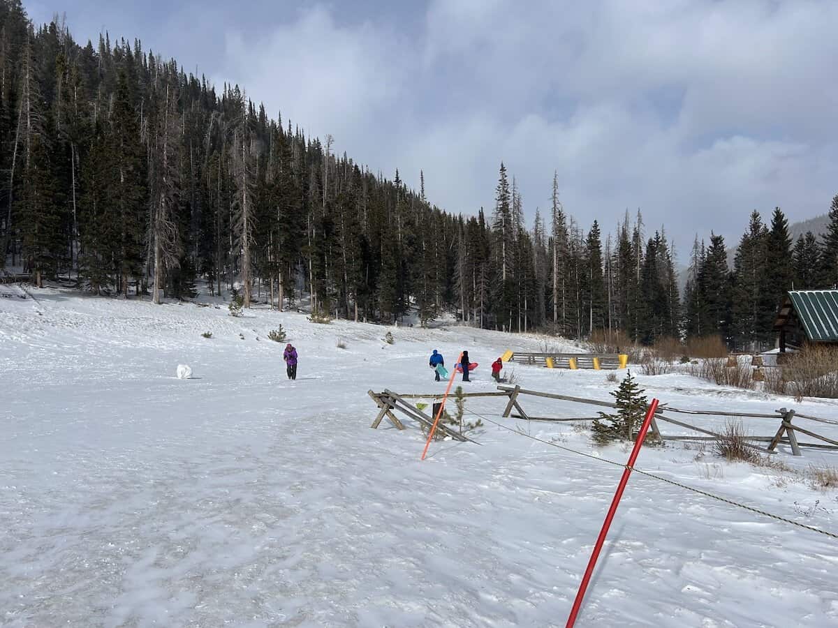 snow play area Rocky Mountain National Park