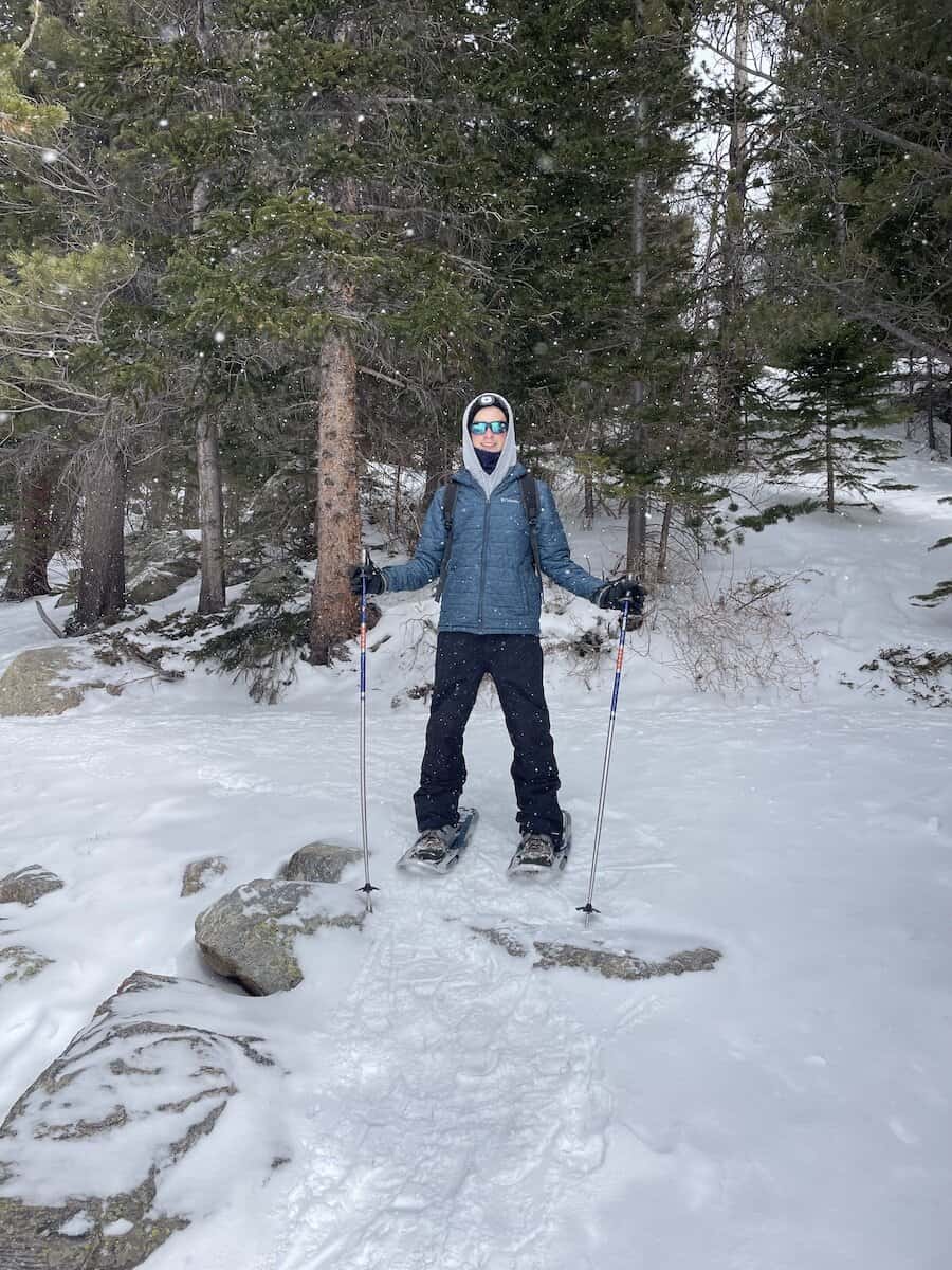 Hiking at Bear Lake in March.