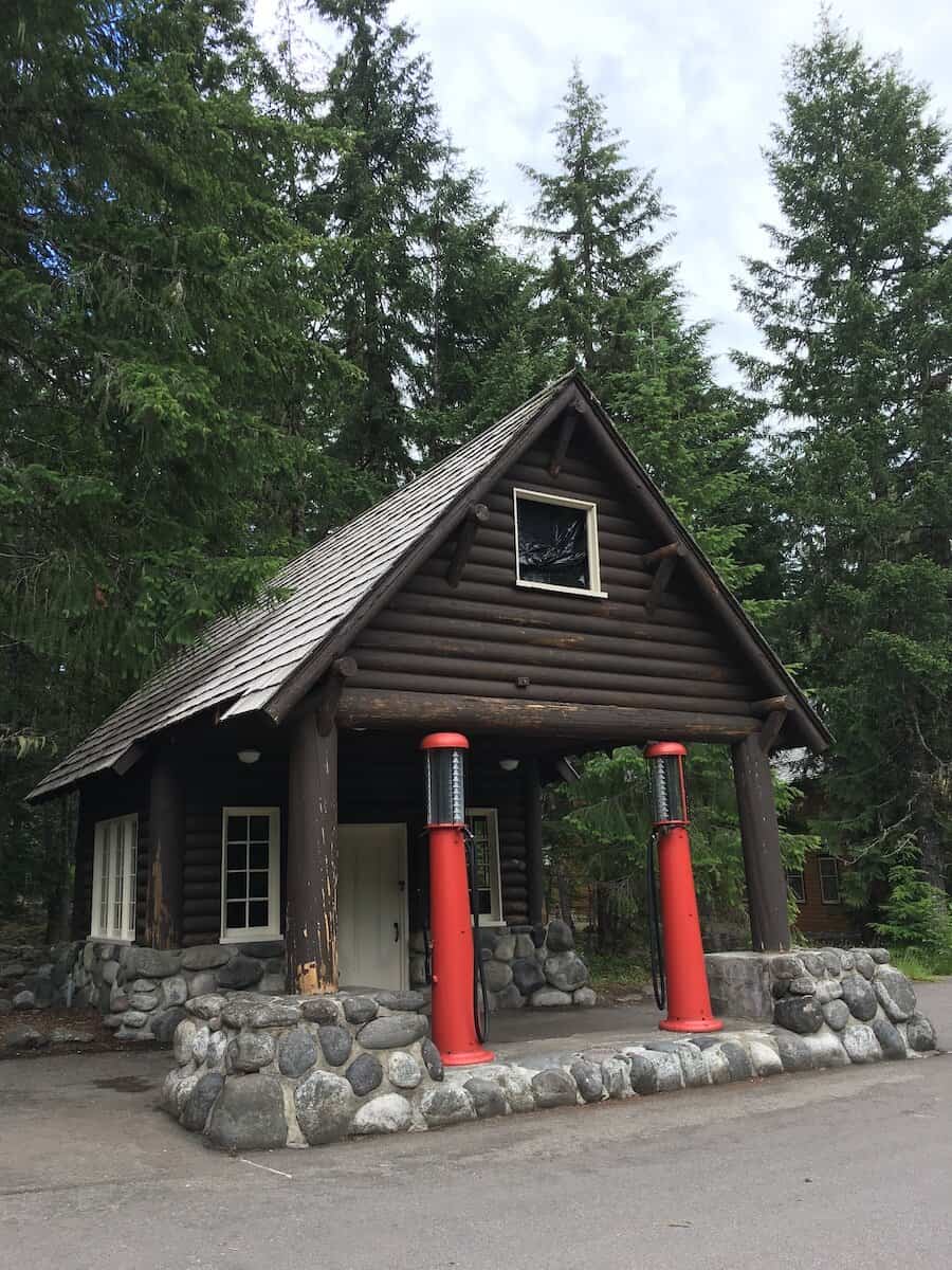 log gas station in the Longmire District