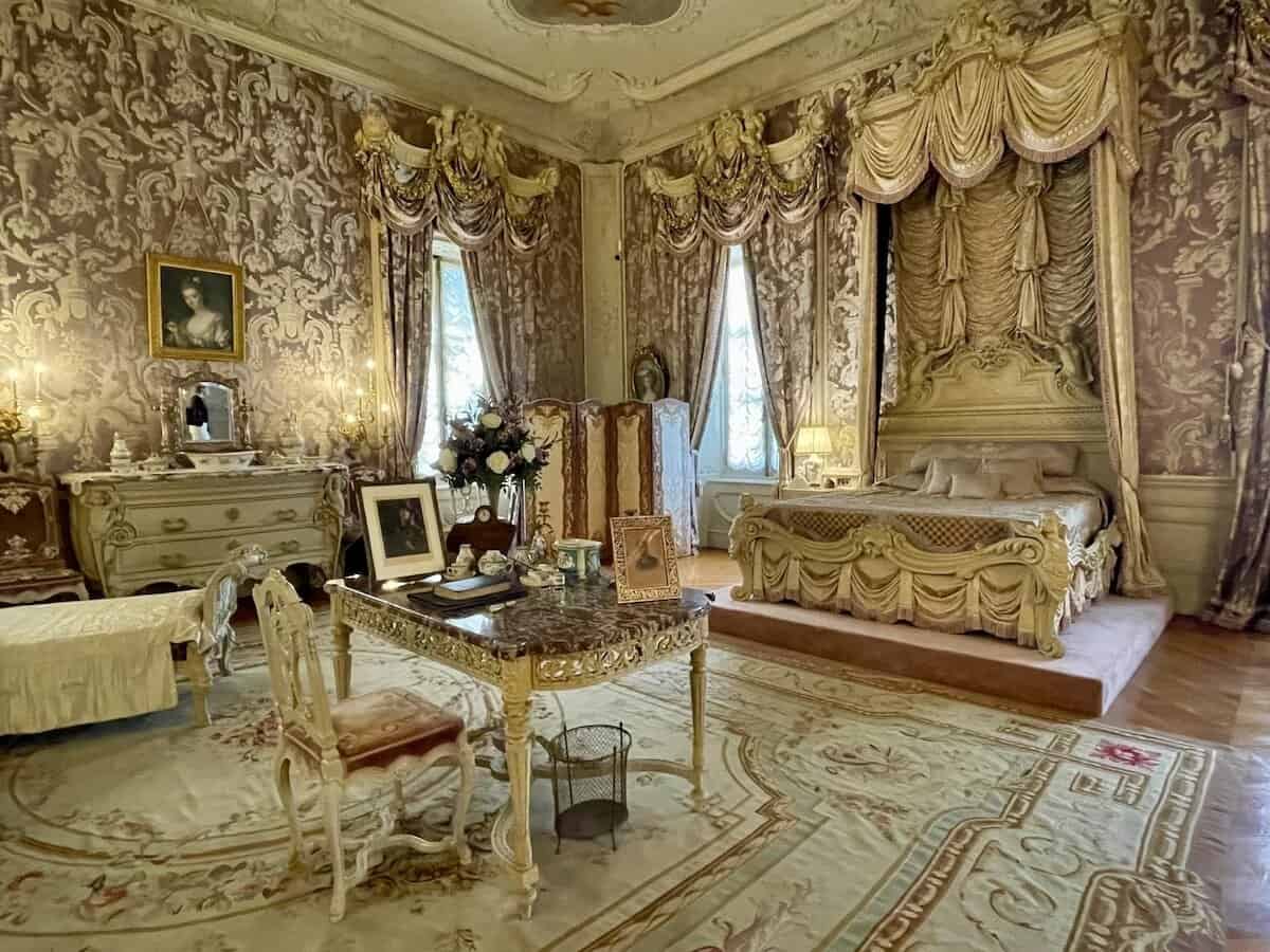 Alva Vandervilt's bedroom in the Marble House Newport RI
