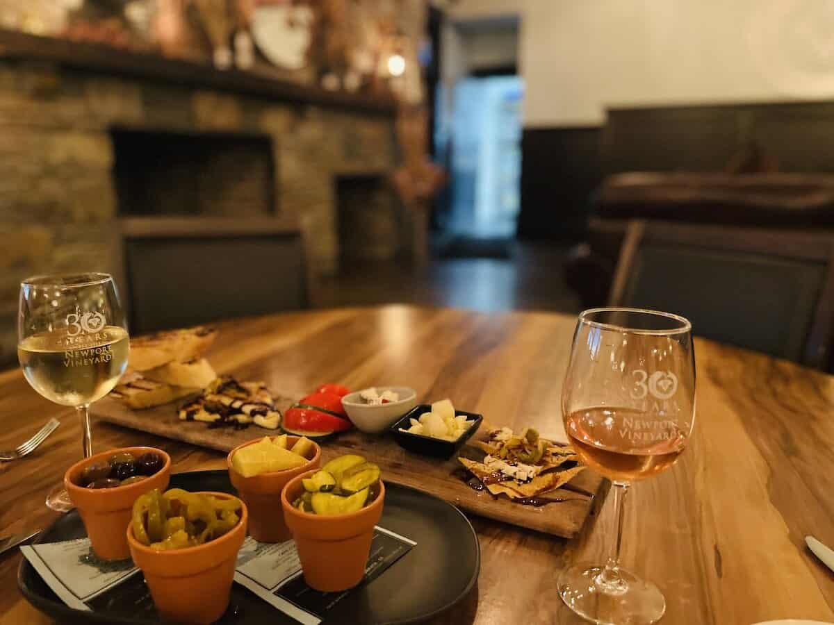 Newport Vineyard dining room