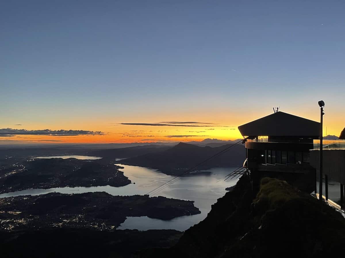 The sunrise on Mt. Pilatus