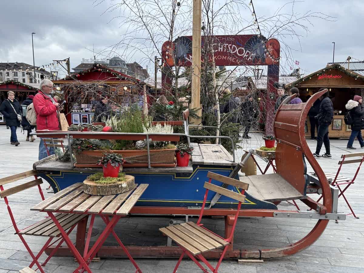 Wienachtsdorf Market in Zurich.