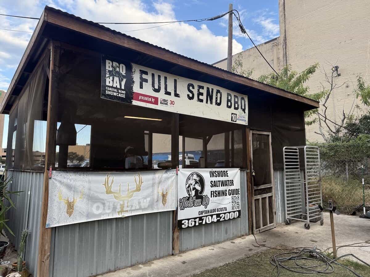 The exterior of Full Send BBQ.