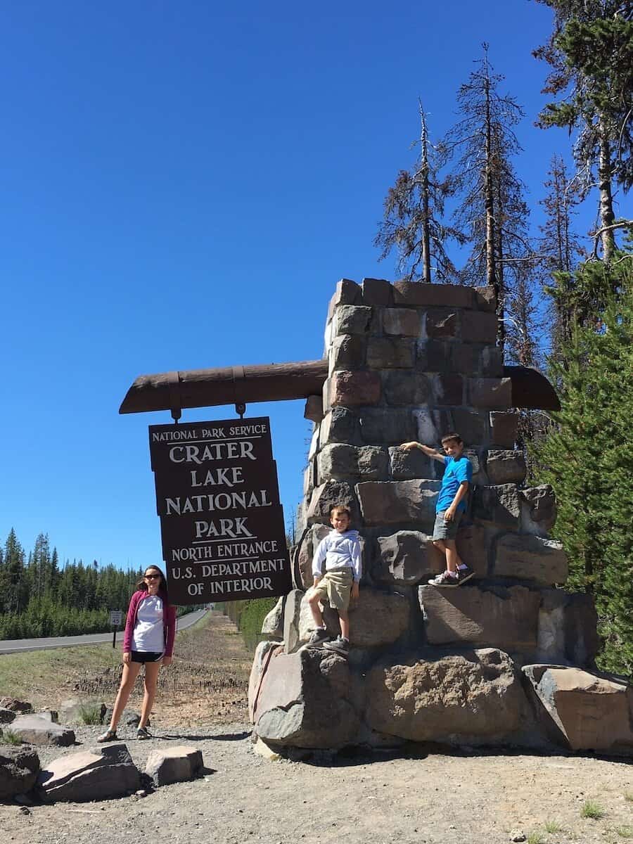 Crater Lake National Park sign
