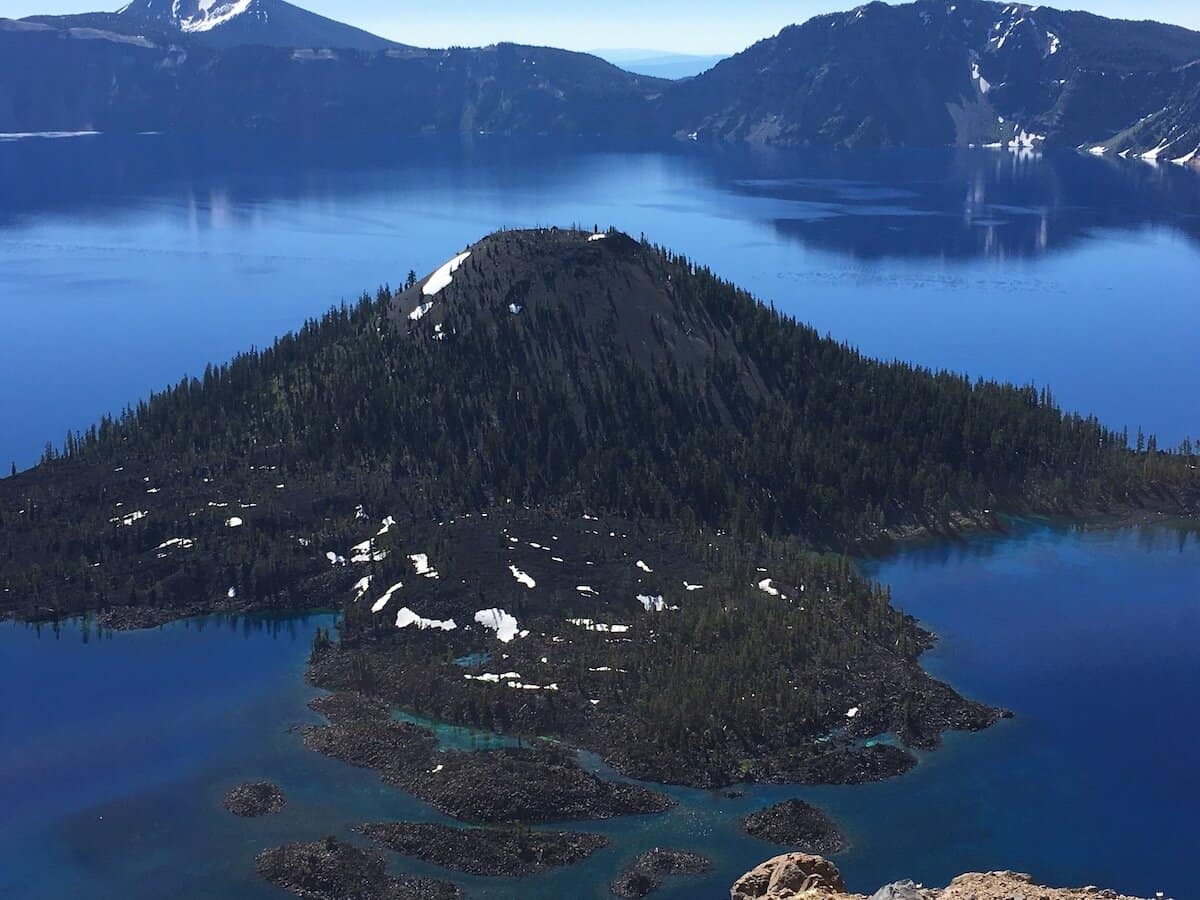 Wizard Island from the Rim Trail in Crater Lake