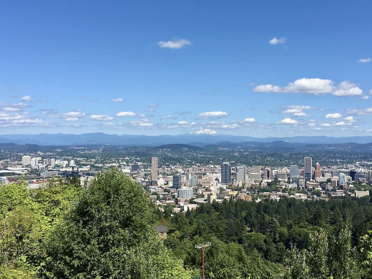view of Portland's skyline.