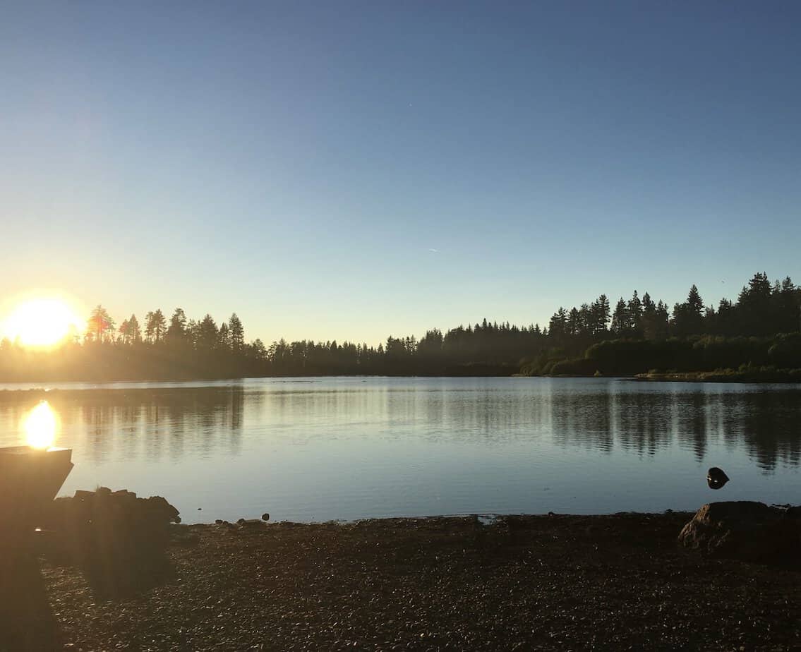 Manzanita Lake in Lassen Volcanic National Park