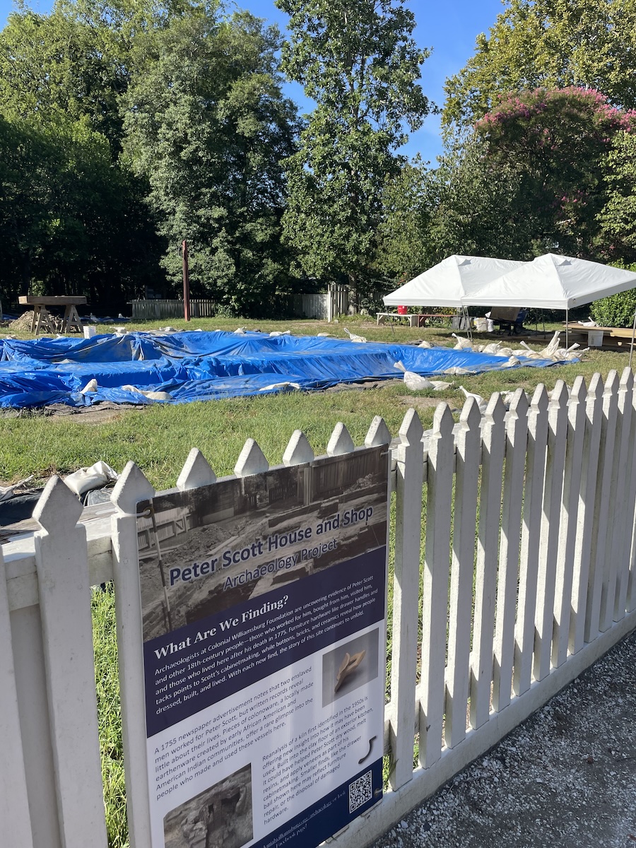 archaeological excavations at Colonial Williamsburg